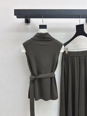 HERMES 26S SLEEVELESS TOP AND STRAIGHT-LEG TROUSERS SET 752