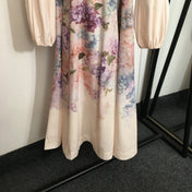 ZIMMERMANN 26S FLORAL BELTED MIDI DRESS 304