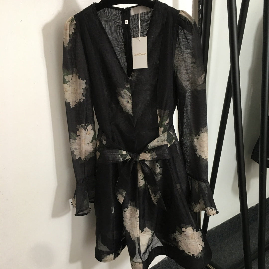 ZIMMERMANN 26S V-NECK MINI DRESS 303
