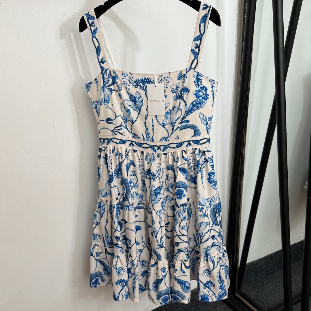 ZIMMERMANN 26S SQUARE-NECK MINI DRESS 261