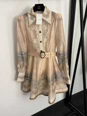 ZIMMERMANN 26S LONG-SLEEVE BELTED MINI DRESS 239