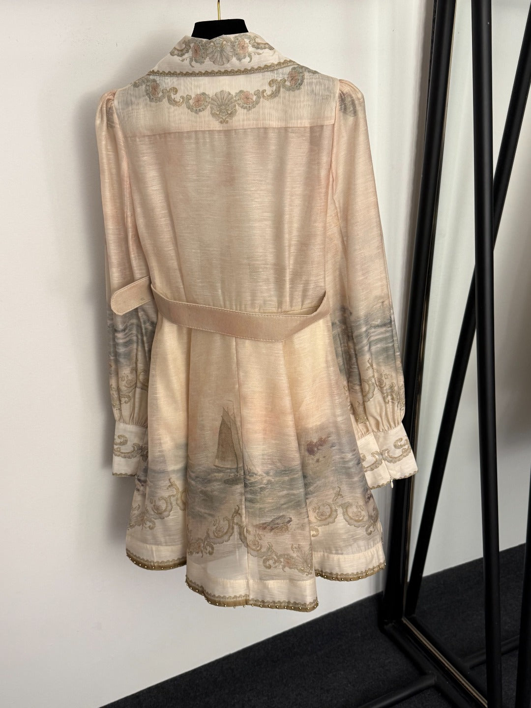 ZIMMERMANN 26S LONG-SLEEVE BELTED MINI DRESS 239