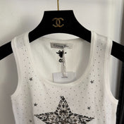 DIOR 26S RHINESTONE-EMBELLISHED KNITTED VEST 963
