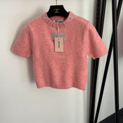 MIUMIU 26S SHORT SLEEVE KNIT TOP 1008