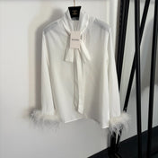 VALENTINO 26S LONG SLEEVE BOW TIE SHIRT 220