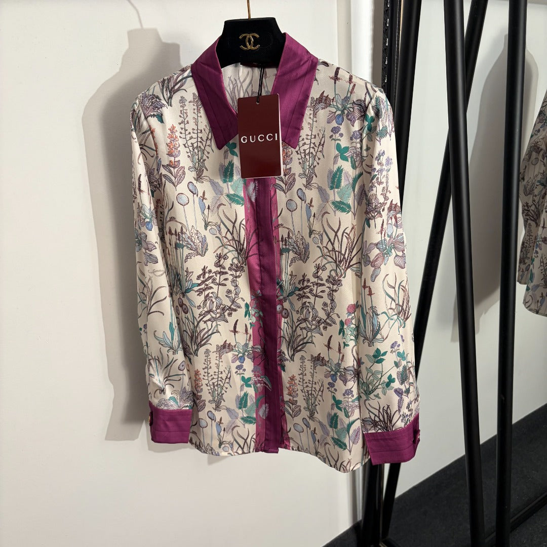 GUCCI 26S LONG-SLEEVE COLLARED SHIRT 381