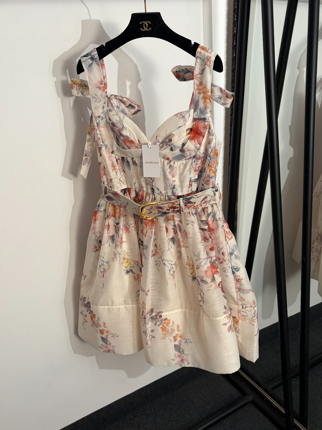 ZIMMERMANN 26S FLORAL DRESS WITH BELT STYLE 18