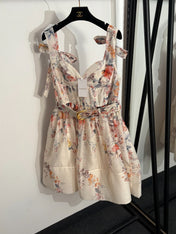 ZIMMERMANN 26S FLORAL DRESS WITH BELT STYLE 18