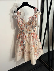 ZIMMERMANN 26S FLORAL DRESS WITH BELT STYLE 18