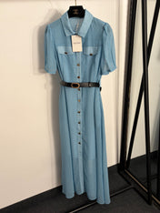 VALENTINO 26S SHORT-SLEEVE CHECKED SHIRT DRESS 463
