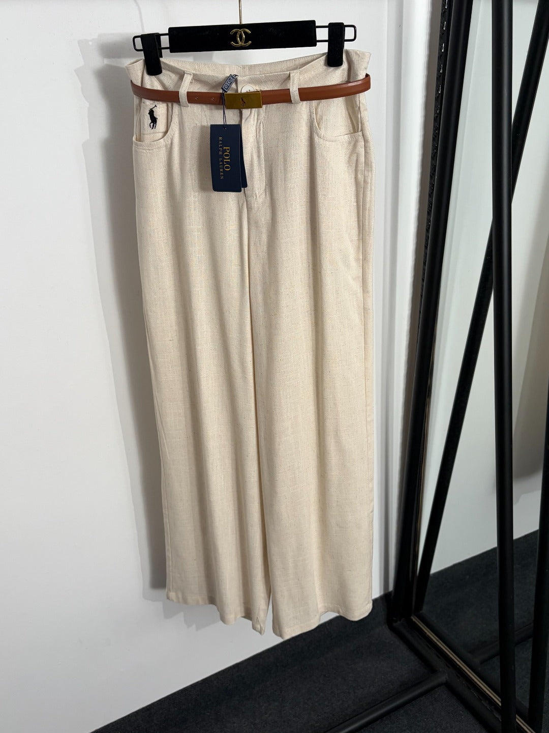 RALPH LAUREN 26S HIGH WAIST WIDE LEG PANTS 438