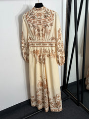 ZIMMERMANN 26S LONG-SLEEVE FLORAL MIDI DRESS 243