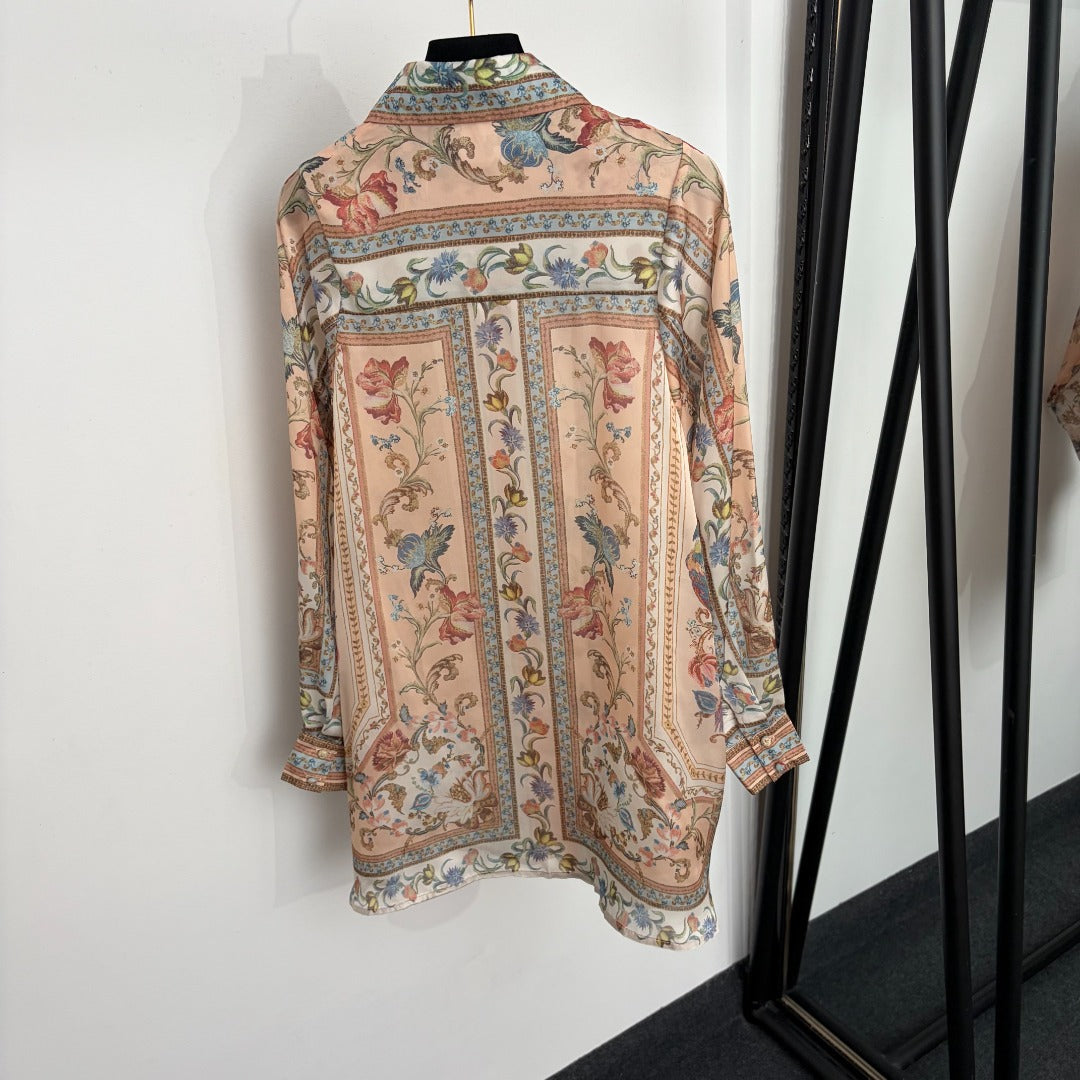 ZIMMERMANN 26S PRINTED SHIRT & WIDE-LEG PANTS SET 287