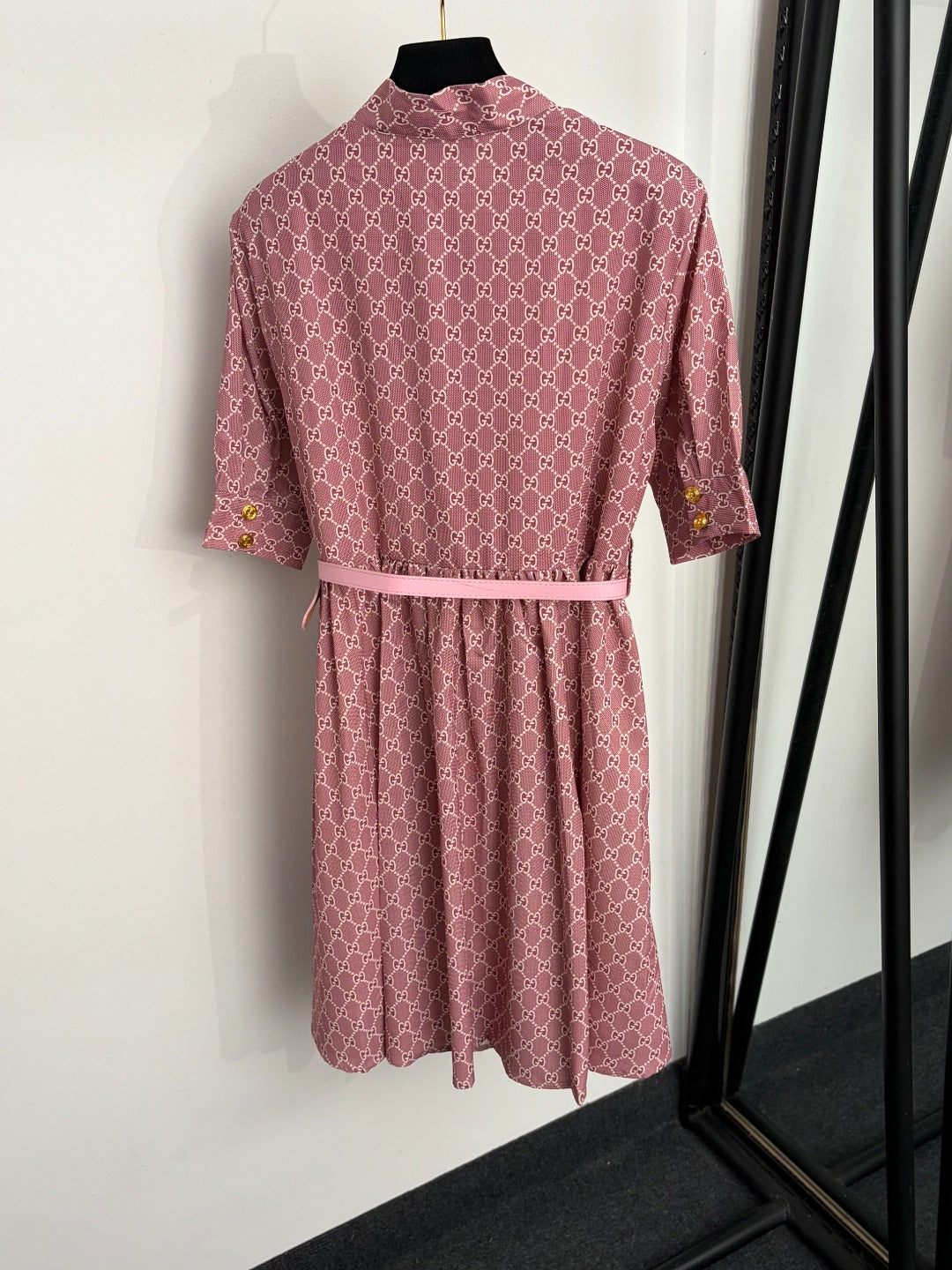 GUCCI 26S SHORT-SLEEVE BOW-TIE DRESS 419