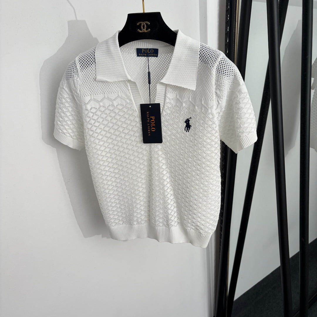 RALPH LAUREN 26S SHORT SLEEVE POLO KNIT TOP 402