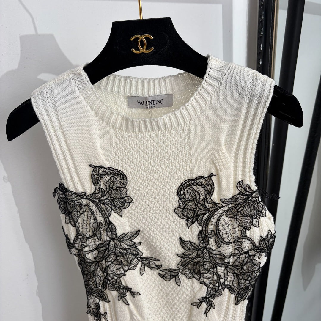 VALENTINO 26S SLEEVELESS KNIT MINI DRESS 419