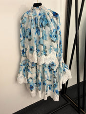 ZIMMERMANN 26S LACE-TRIM SMOCKED MINI DRESS 268