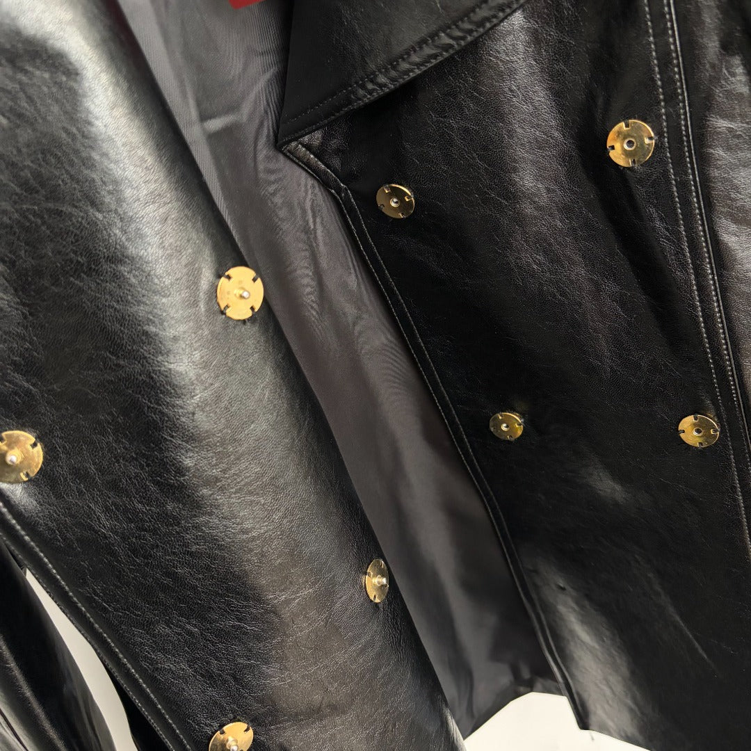GUCCI 26S LONG-SLEEVE LEATHER JACKET 382