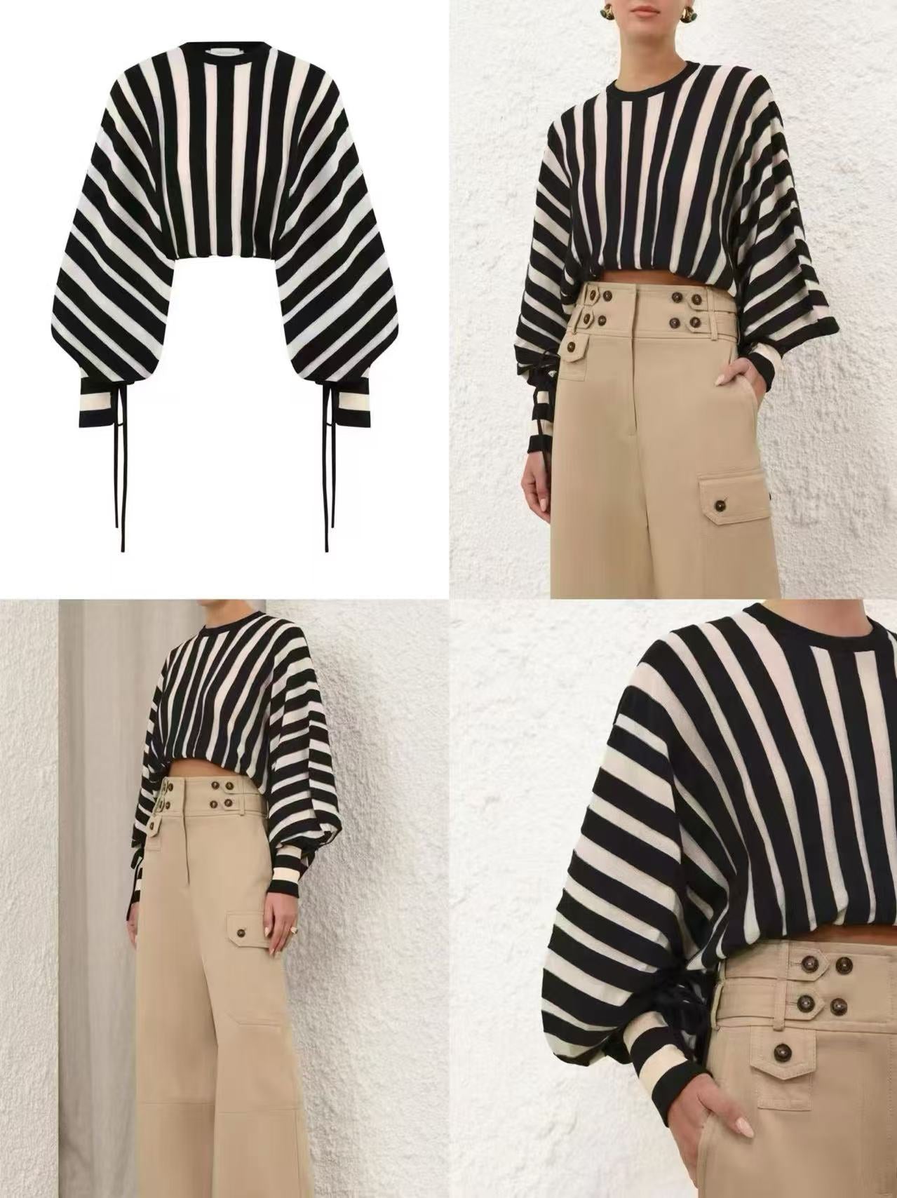 ZIMMERMANN 26S CROPPED KNIT TOP 312