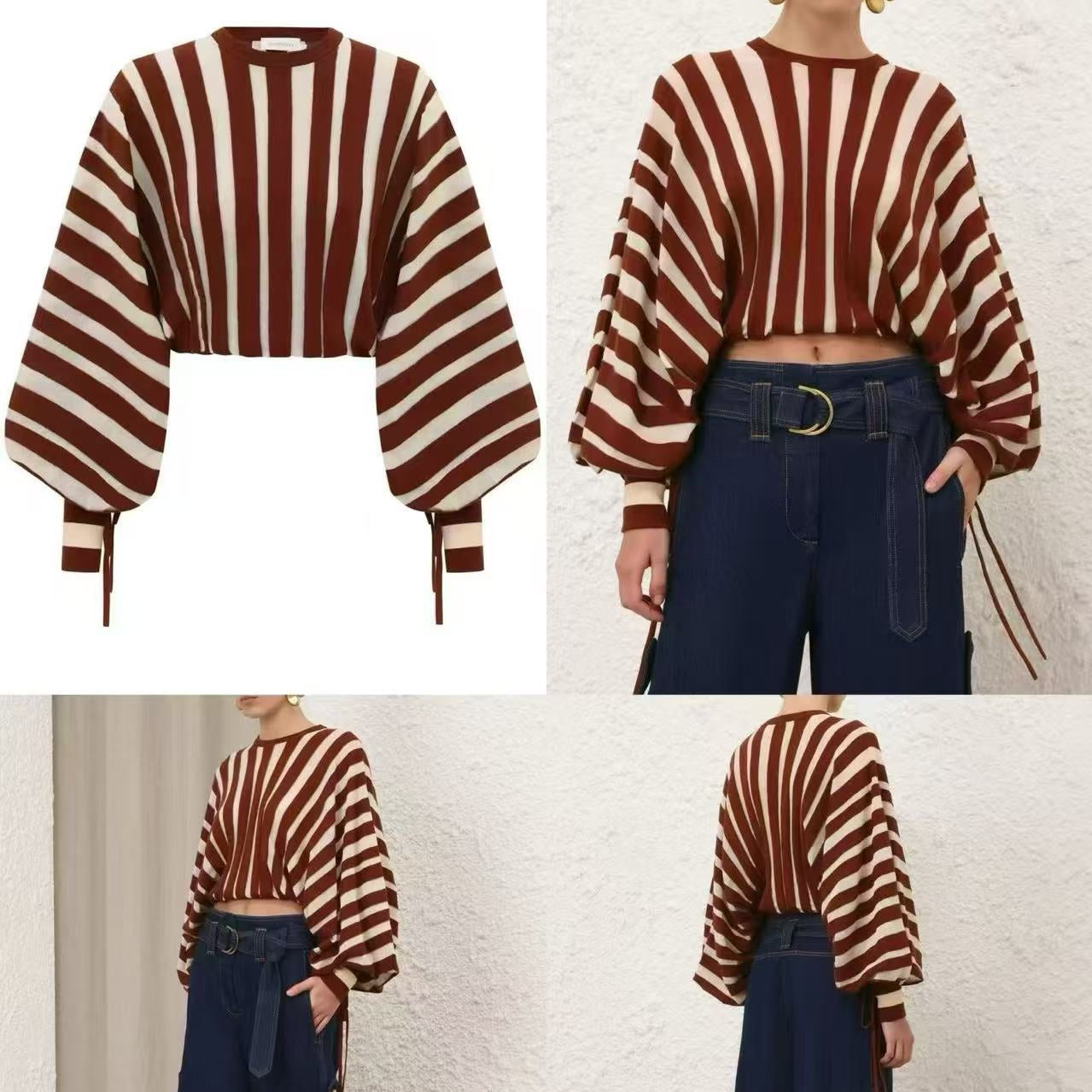 ZIMMERMANN 26S CROPPED KNIT TOP 309