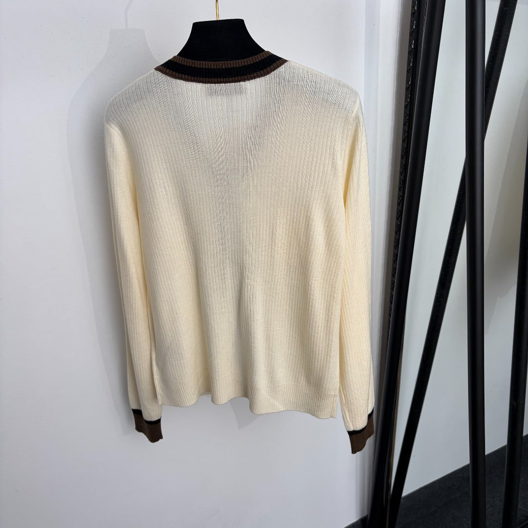 VALENTINO 26S KNITTED V-NECK CARDIGAN 364