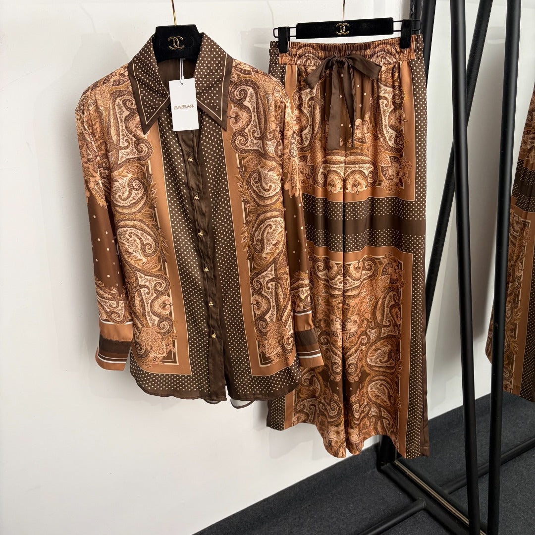 ZIMMERMANN 26S SHIRT & MIDI SKIRT SET 234