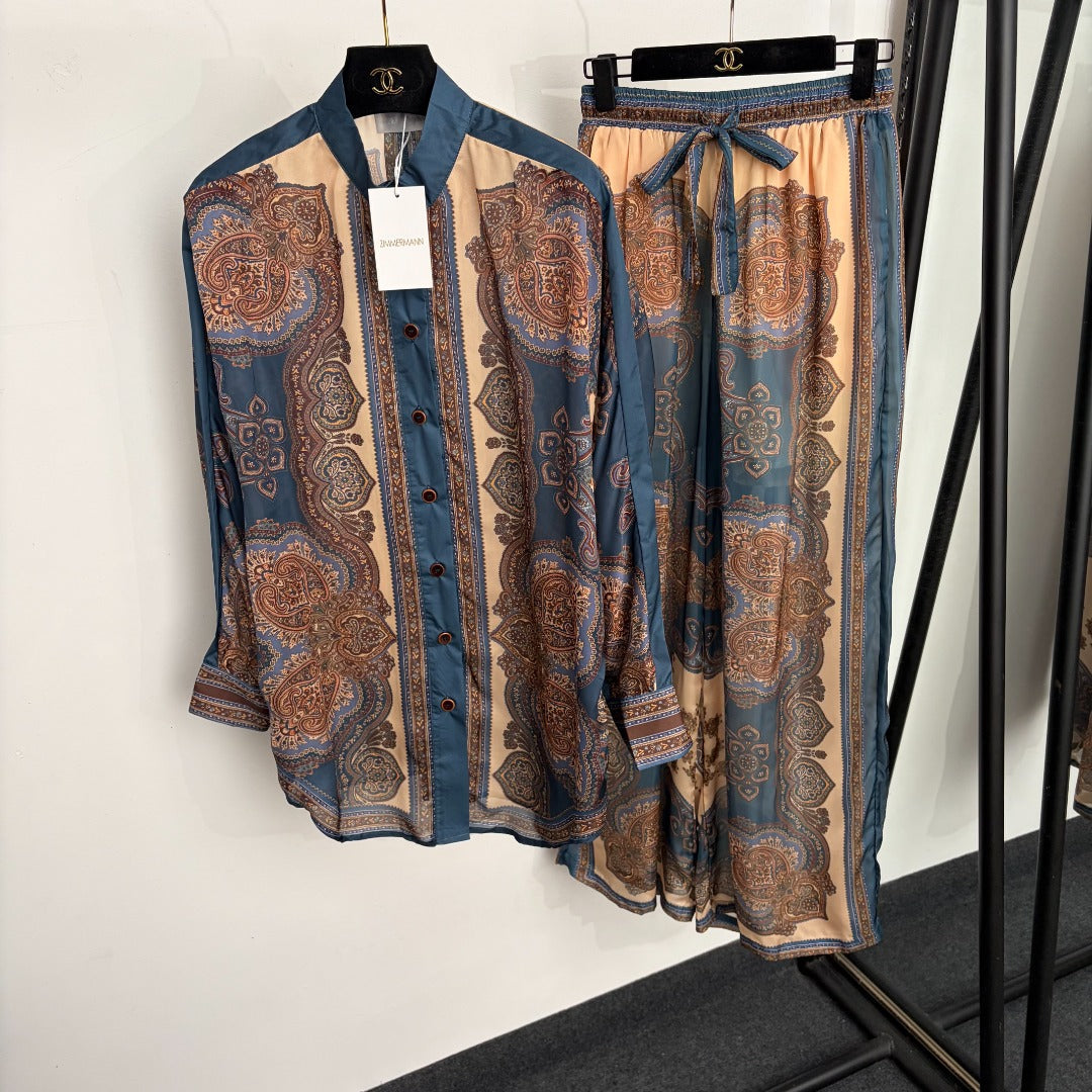 ZIMMERMANN 26S SHIRT & MIDI SKIRT SET 232