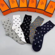 HERMES 26S CREW SOCKS 494831 (1 BOX)