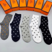 HERMES 26S CREW SOCKS 494831 (1 BOX)