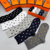 HERMES 26S CREW SOCKS 494831 (1 BOX)
