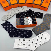 HERMES 26S CREW SOCKS 494831 (1 BOX)