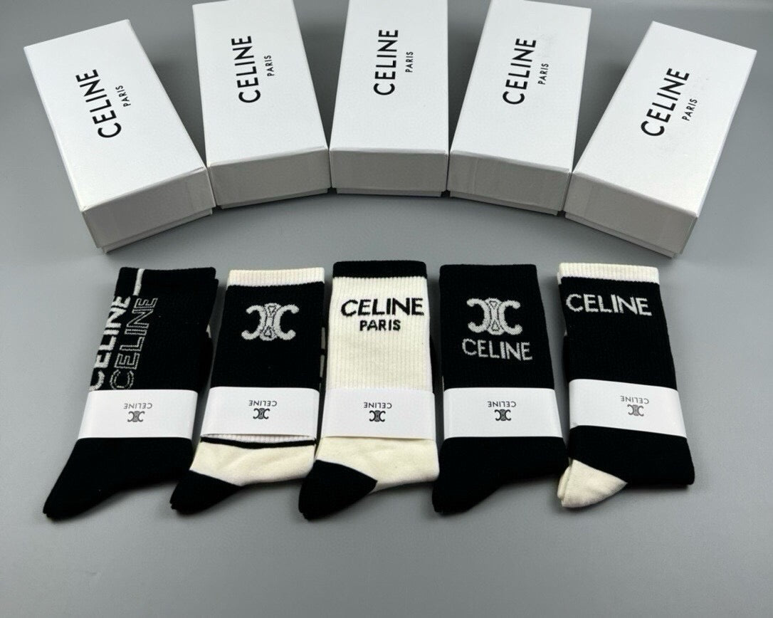 CELINE 26S CREW SOCKS 410333 (1 BOX)