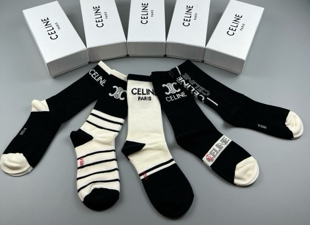 CELINE 26S CREW SOCKS 410333 (1 BOX)