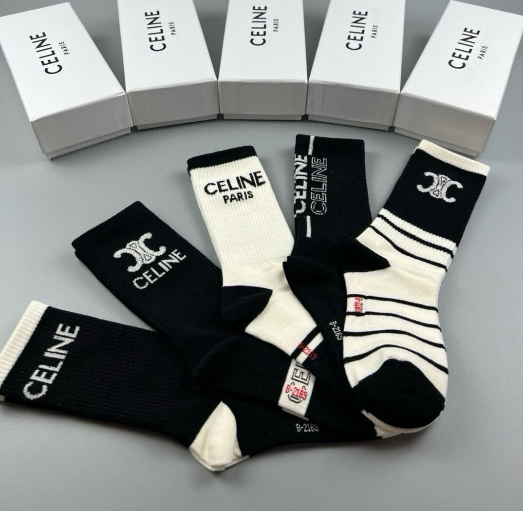 CELINE 26S CREW SOCKS 410333 (1 BOX)