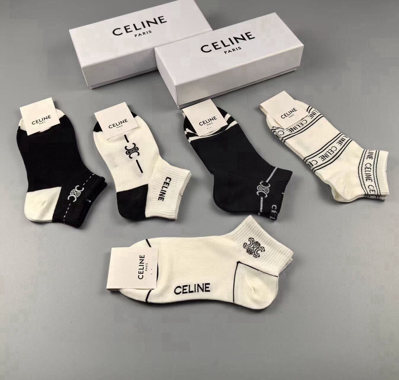 CELINE 26S ANKLE SOCKS 415735 (1 BOX)