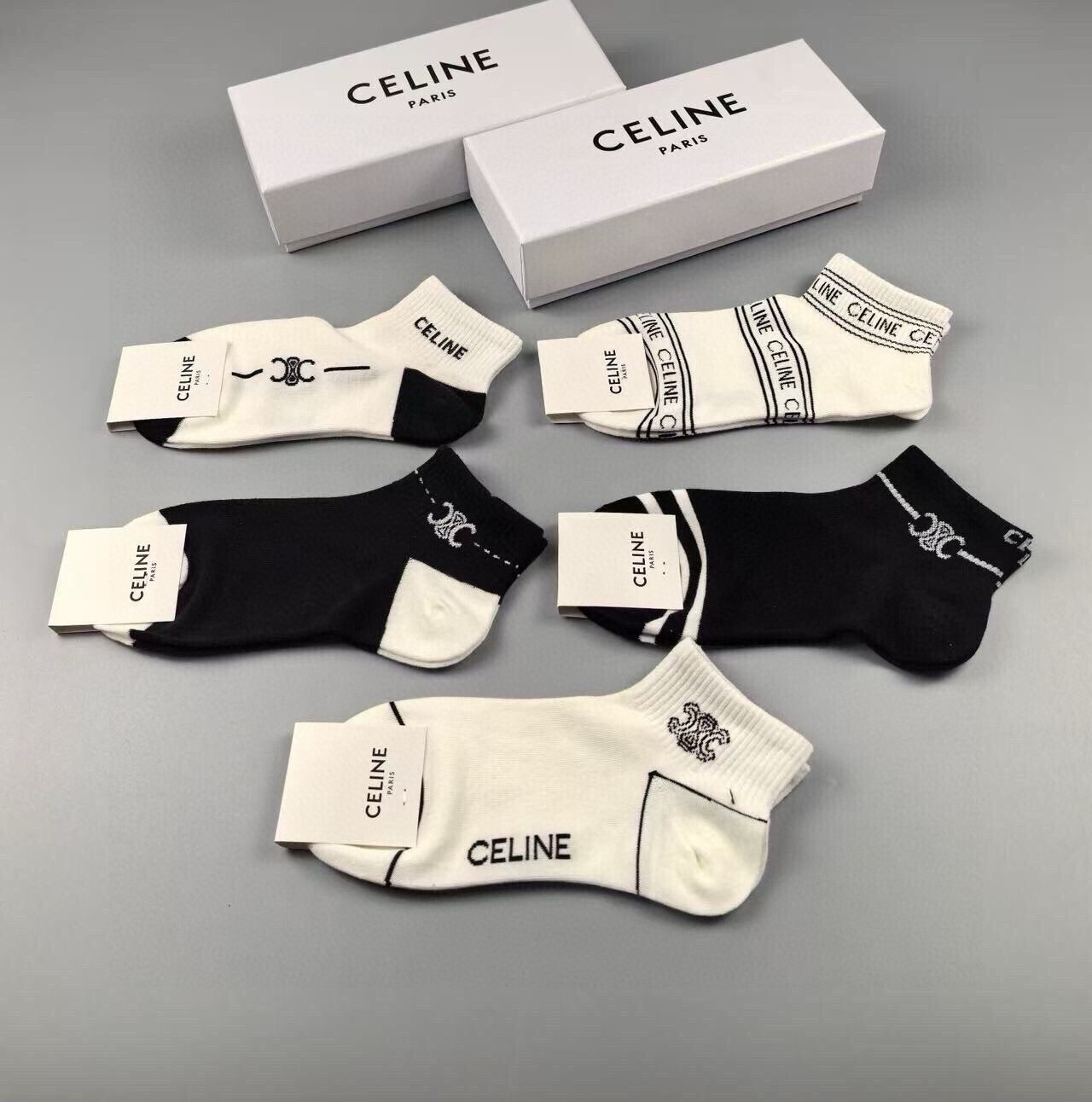 CELINE 26S ANKLE SOCKS 415735 (1 BOX)