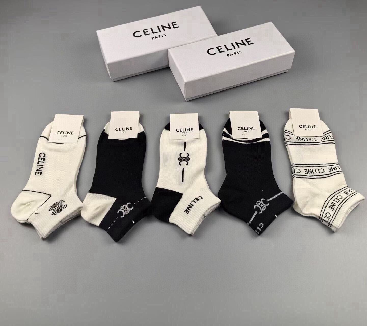 CELINE 26S ANKLE SOCKS 415735 (1 BOX)