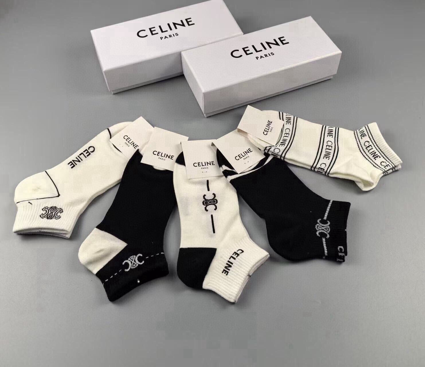 CELINE 26S ANKLE SOCKS 415735 (1 BOX)
