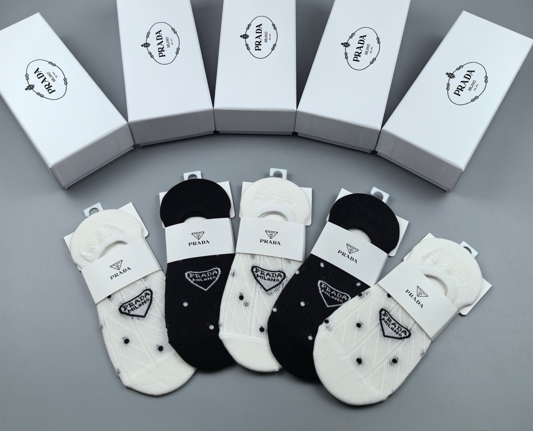 PRADA 26S NO-SHOW SOCKS 348382 (1 BOX)