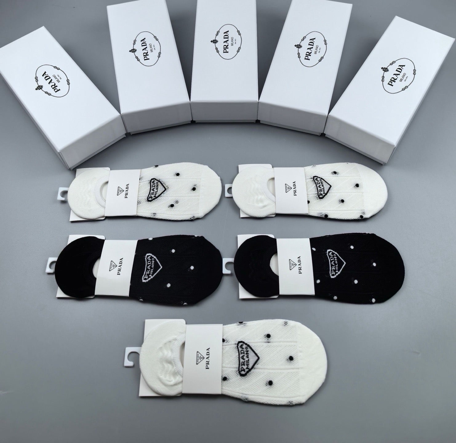PRADA 26S NO-SHOW SOCKS 348382 (1 BOX)