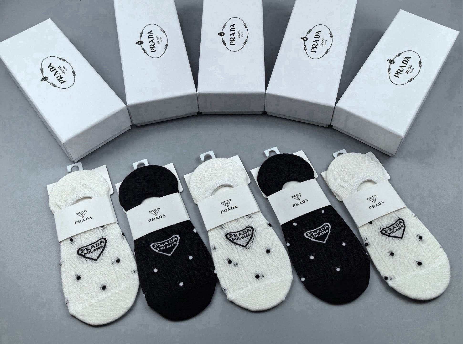 PRADA 26S NO-SHOW SOCKS 348382 (1 BOX)