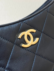 CHANEL HOBO 24 IN BLACK LAMBSKIN GOLD HARDWARE