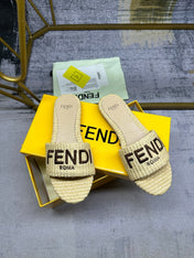 FF Signature 10 Beige Cotton Fibre Slide