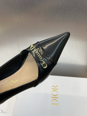 MY DD 25S HIGH HEEL 55MM IN BLACK LAMBSKIN GOLD LOGO