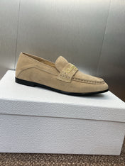DIOR 25S LOAFER IN LIGHT BROWN SUEDE