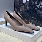 CELINE 26S HIGH HEELS 65 MM IN BEIGE GREY CALFSKIN
