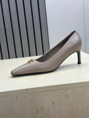 CELINE 26S HIGH HEELS 65 MM IN BEIGE GREY CALFSKIN