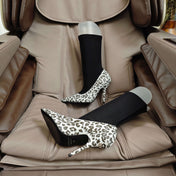 BALENCIAGA 25S POINTED-TOE HIGH HEELS 90 MM IN BLACK FABRIC AND LEOPARD PRINT CALFSKIN STYLE 3