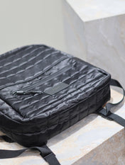 BACKPACK 37 IN BLACK PLAID NYLON