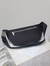 YSL 25S CLASSIC CROSSBODY BAG 26 IN BLACK CANVAS SILVER HARDWRE